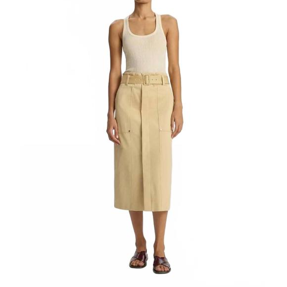 NEW A.L.C. maia skirt in latte/beige